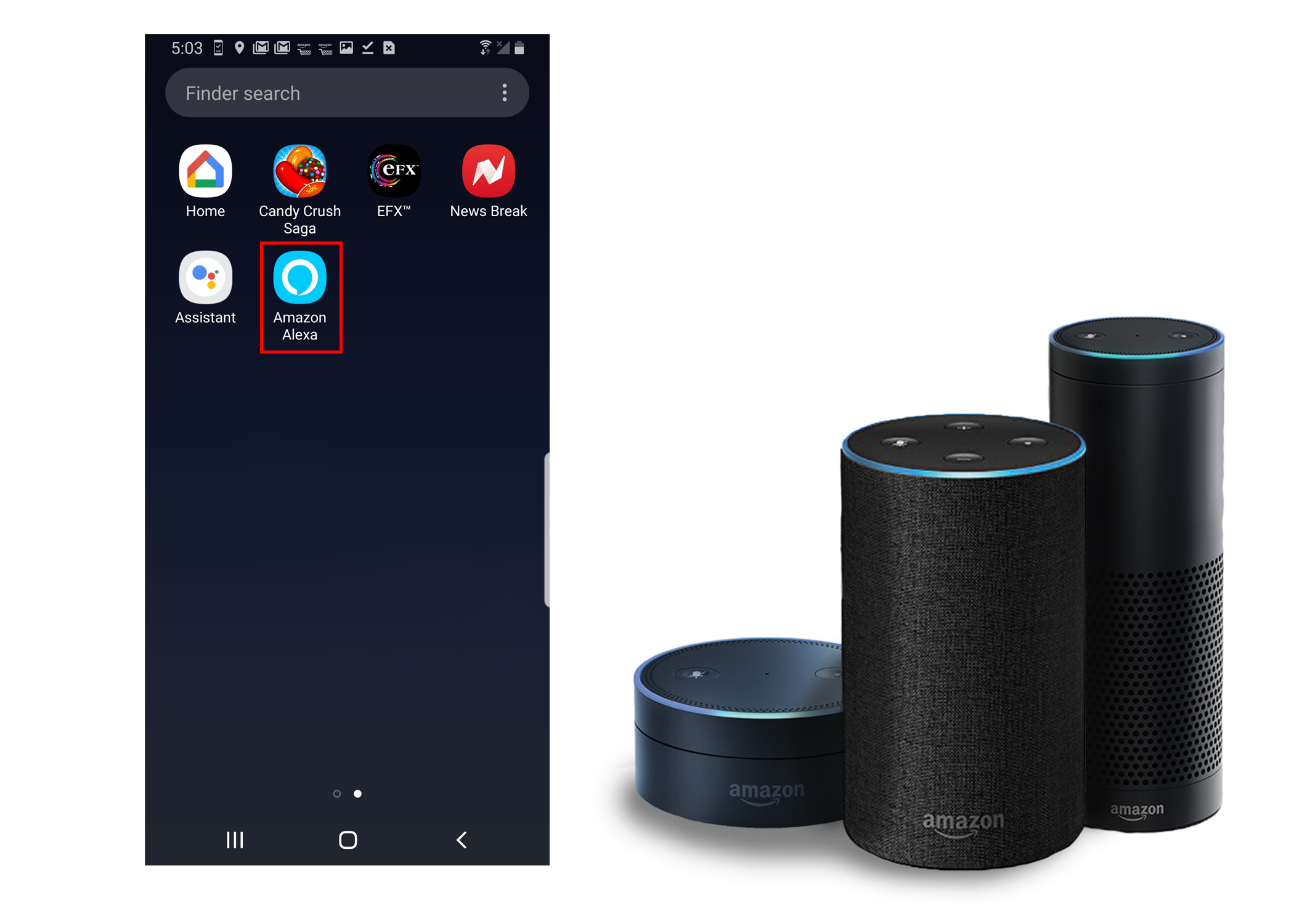 Picture of Amazon Alexa app